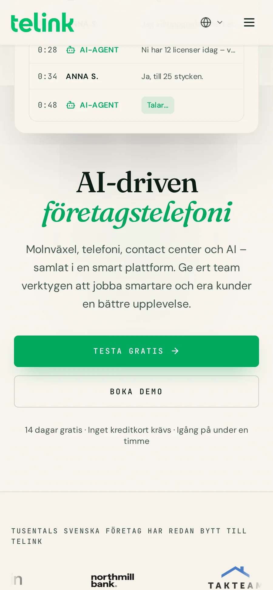 Telink i mobilvy