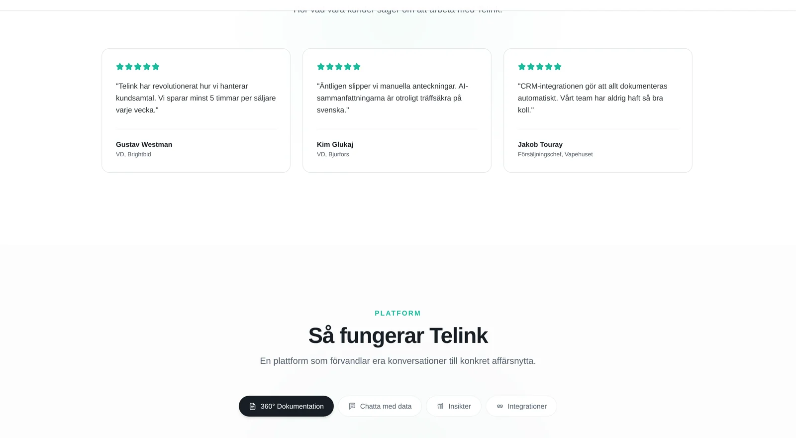 Närbild på Telink AI:s sektion Så fungerar Telink